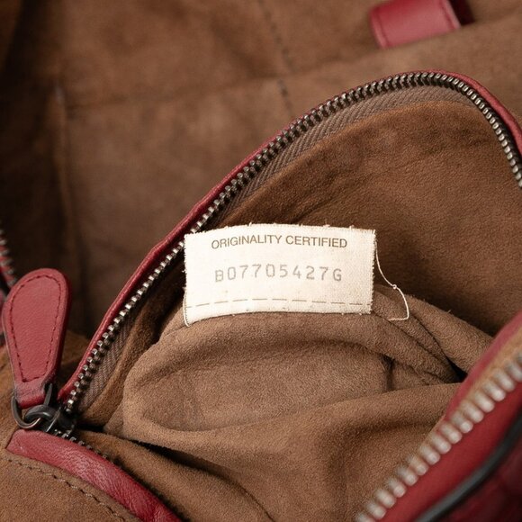 BOTTEGA VENETA Red Leather Intrecciato Backpack main image 6